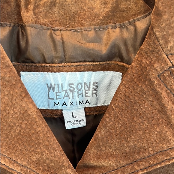 Wilsons Leather Dark Brown Suede Jacket - Picture 2 of 5